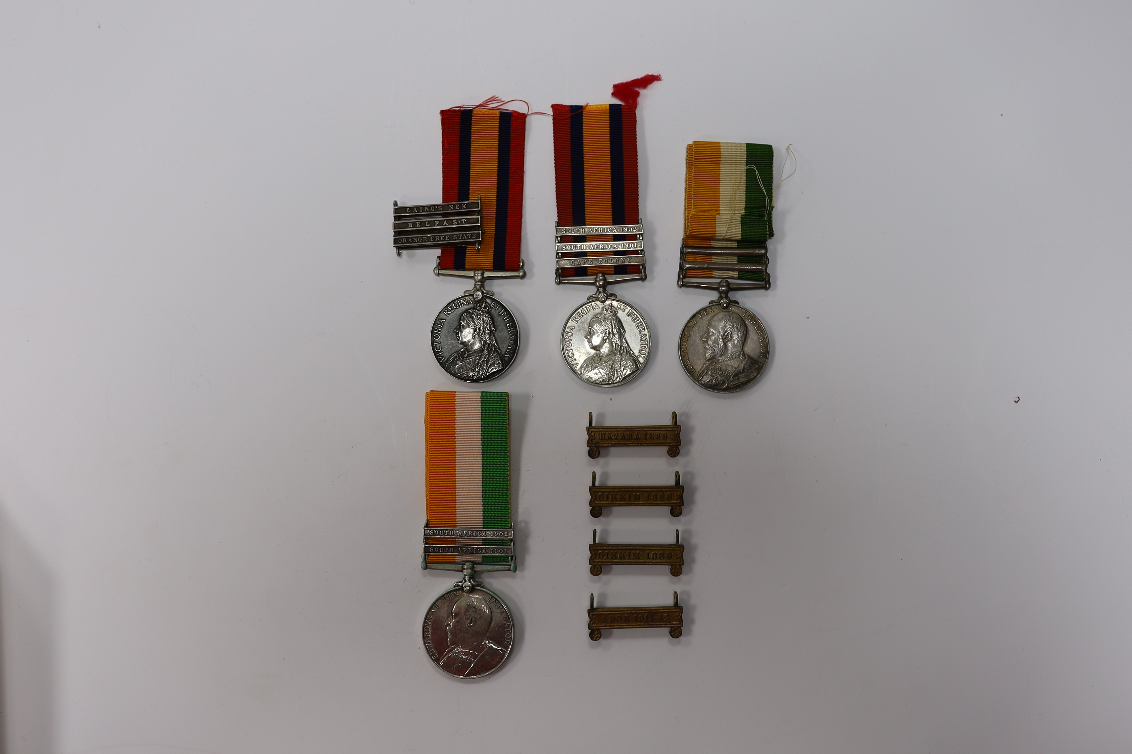 Assorted medals; two replica British North Borneo medals; Balaklava medallion; bronze GV medal; German China Campaign medal; bronze NRA medallion, unnamed